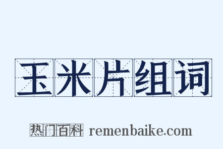 玉米片组词是什么意思的图片